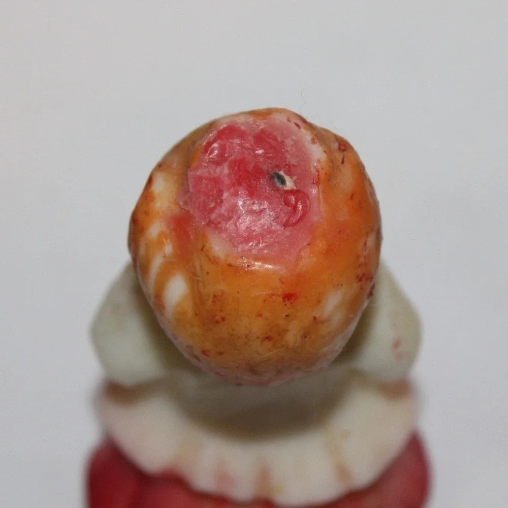 set of 5 vintage choir boy caroler candles red white wax Christmas